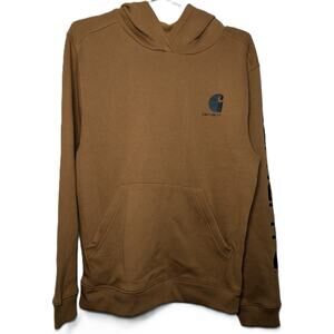 Carhartt Boys' Long Sleeve Graphic Sweatshirt Brown Size XL (18-20)